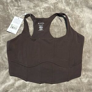 BuffBunny Corset Crop - Journey Dark Brown, XL